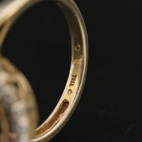 🌟SOLD Sterling Silver Smoky Quartz and Diamond Ring - Picture 8 of 9